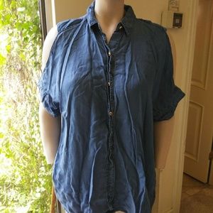 Michael kors button up top